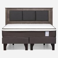 Cama Europea New Style 4 P 2 Plazas + Respaldo