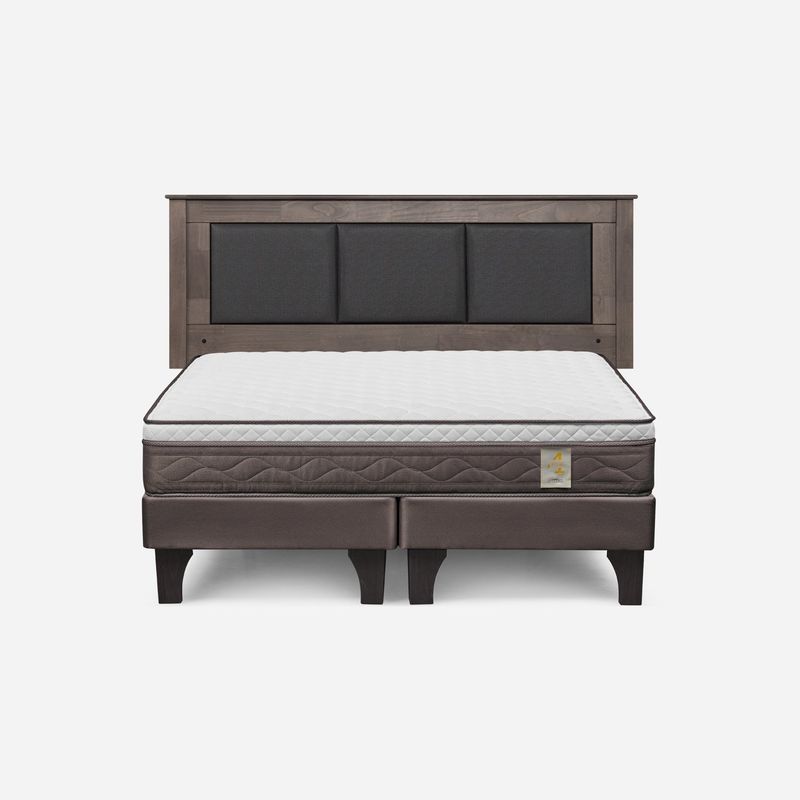 ROSEN - Cama Europea New Style 4 P 2 Plazas + Respaldo Rosen