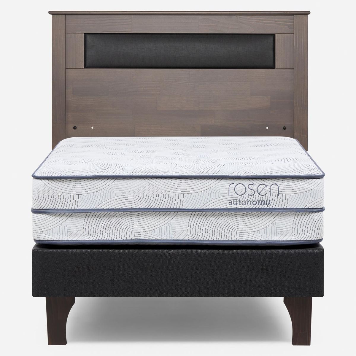 ROSEN - Cama Europea Autonomy Sky 1.5 Plazas x 2.00mt  + Respaldo Rosen