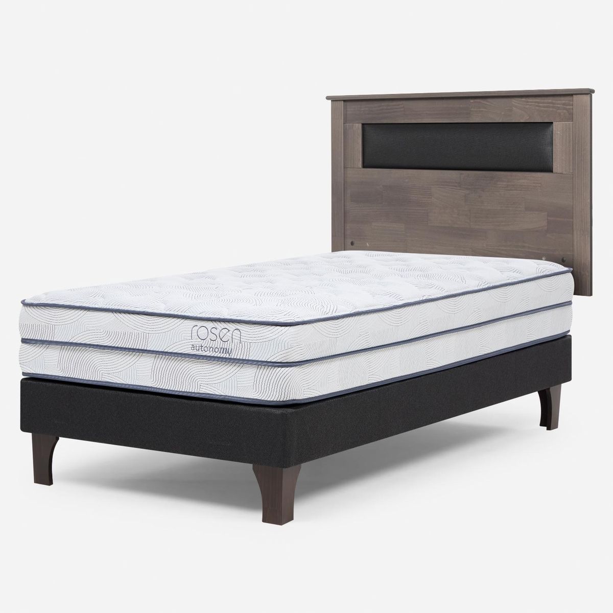ROSEN - Cama Europea Autonomy Sky 1.5 Plazas x 2.00mt  + Respaldo Rosen