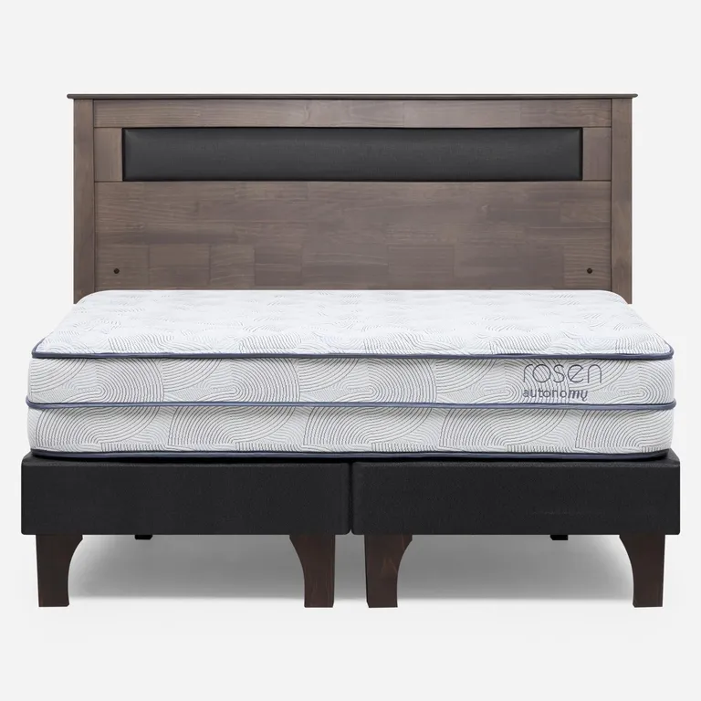 Cama Europea Autonomy Sky 2 Plazas x 2.00mt Base Dividida + Respaldo