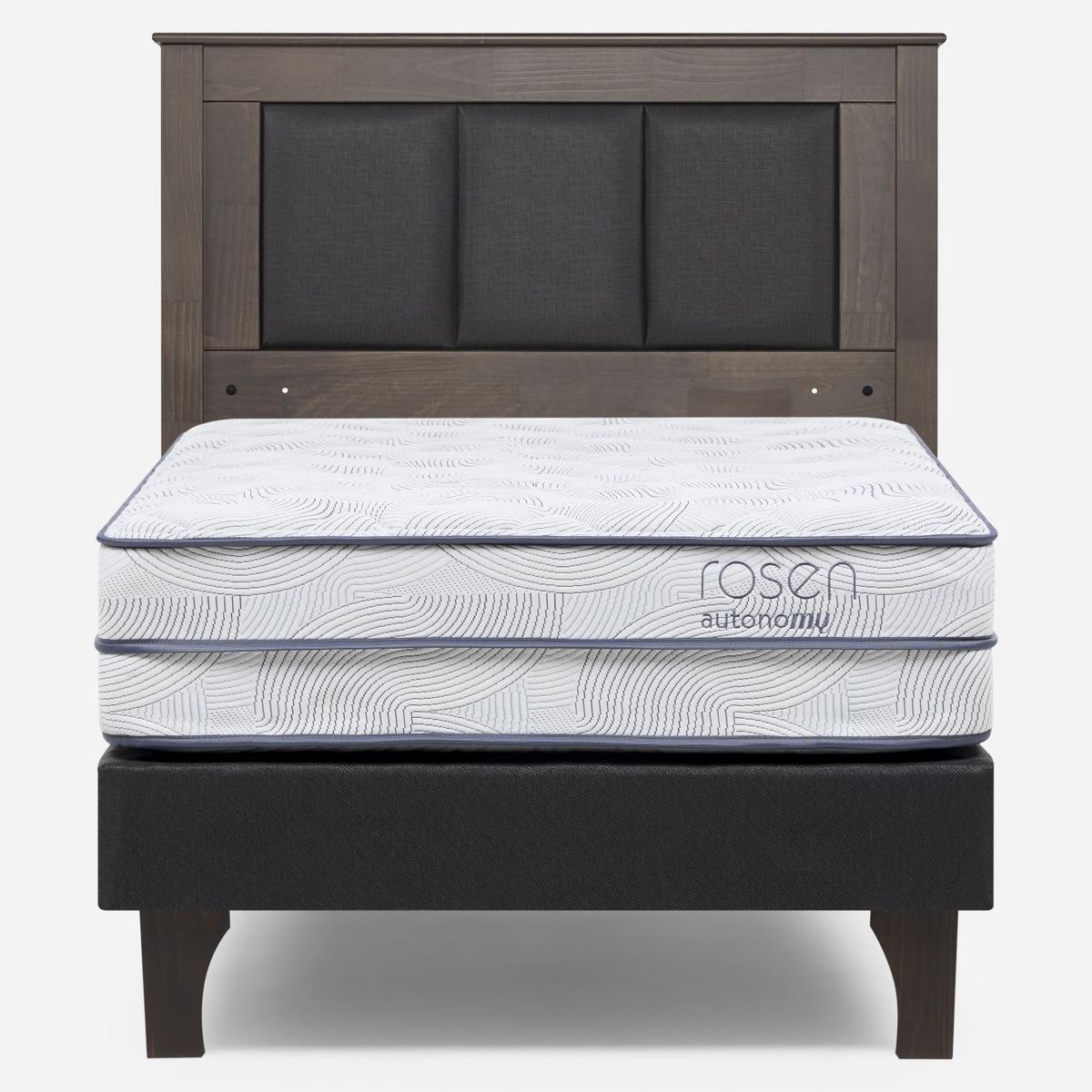 ROSEN - Cama Europea Autonomy Sky 1.5 Plazas x 2.00mt  + Respaldo Rosen