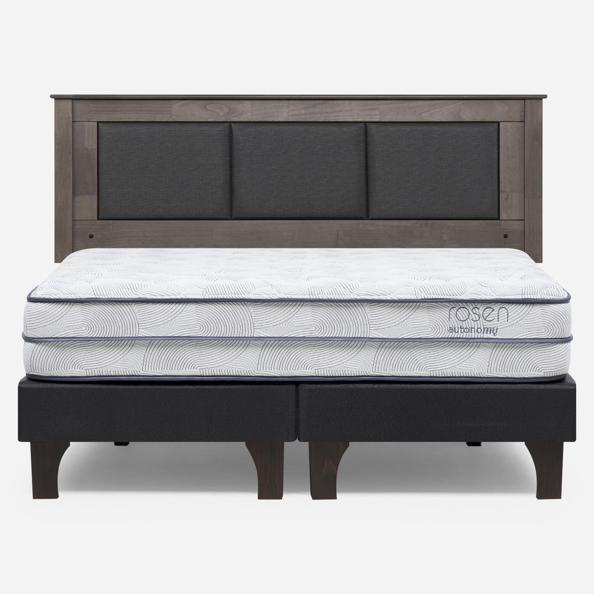 ROSEN - Cama Europea Autonomy Sky King x 2.00mt Base Dividida + Respaldo Rosen