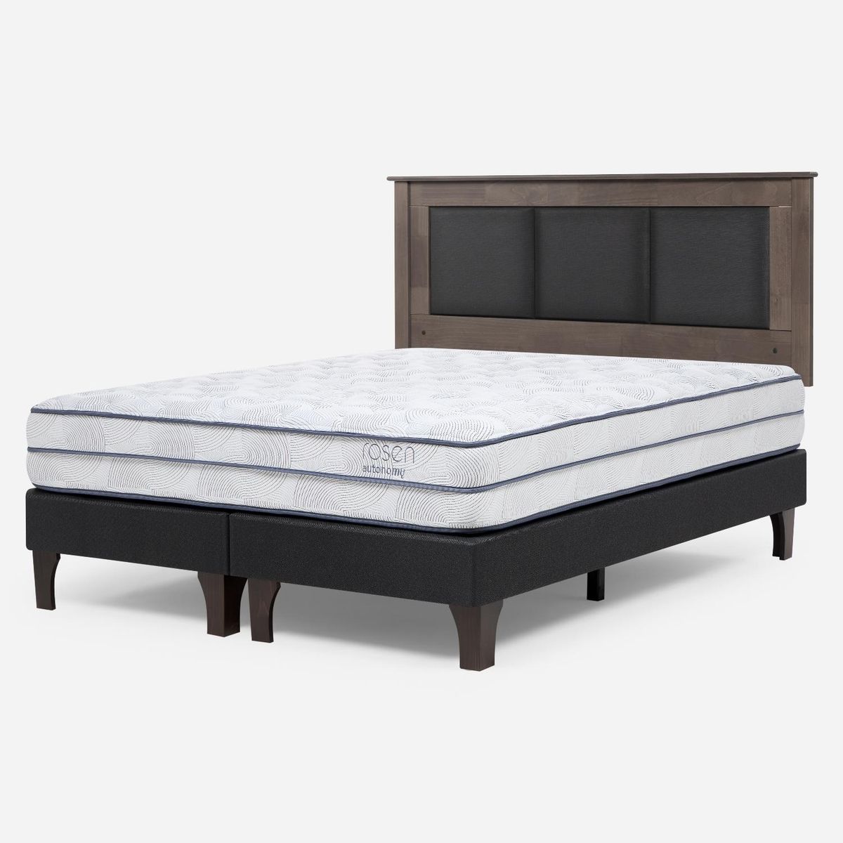 ROSEN - Cama Europea Autonomy Sky King x 2.00mt Base Dividida + Respaldo Rosen