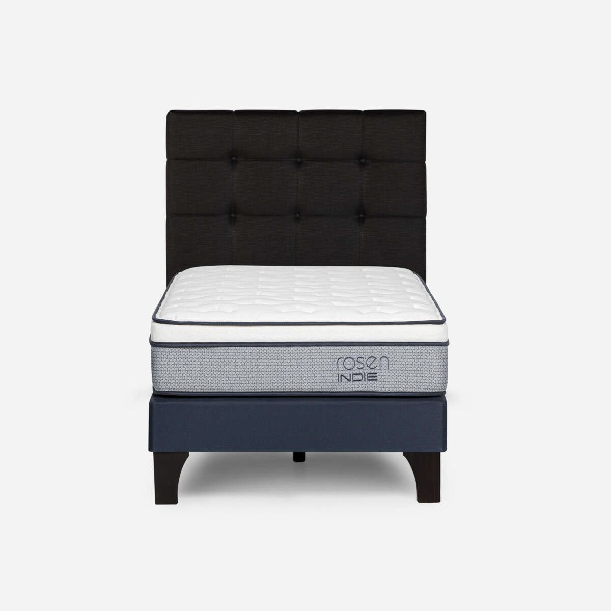 ROSEN - Cama Europea Indie 1.5 Plazas x 2.00 mt  + Respaldo Rosen
