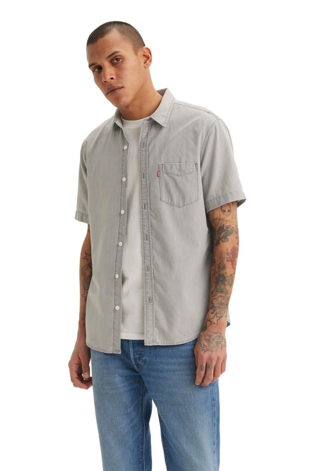LEVIS - Camisa Denim Manga Corta Algodón Hombre Levis