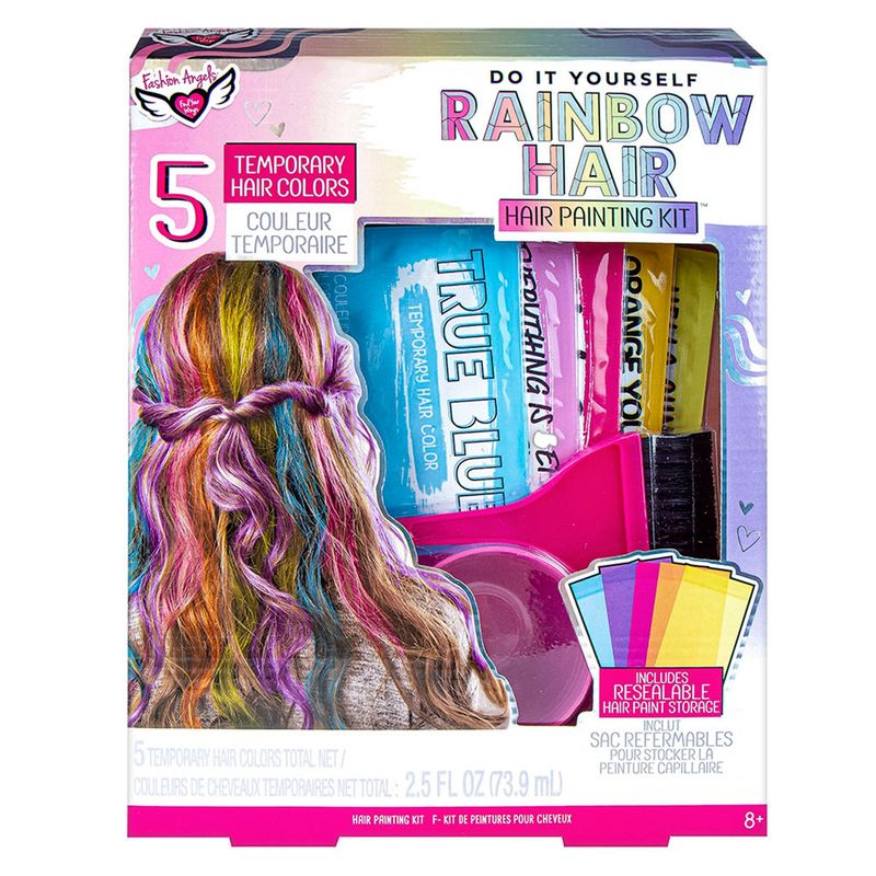 FASHION ANGELS - Kit Pintura Cabello con Colores Del Arcoíris Fashion Angels