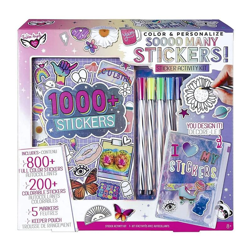 FASHION ANGELS - Set Muchísimos Stickers Con Conjunto De Diseños Fashion Angels