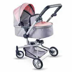 KIDSCOOL - Coche Cuna Para Muñecas Rosado 2X1