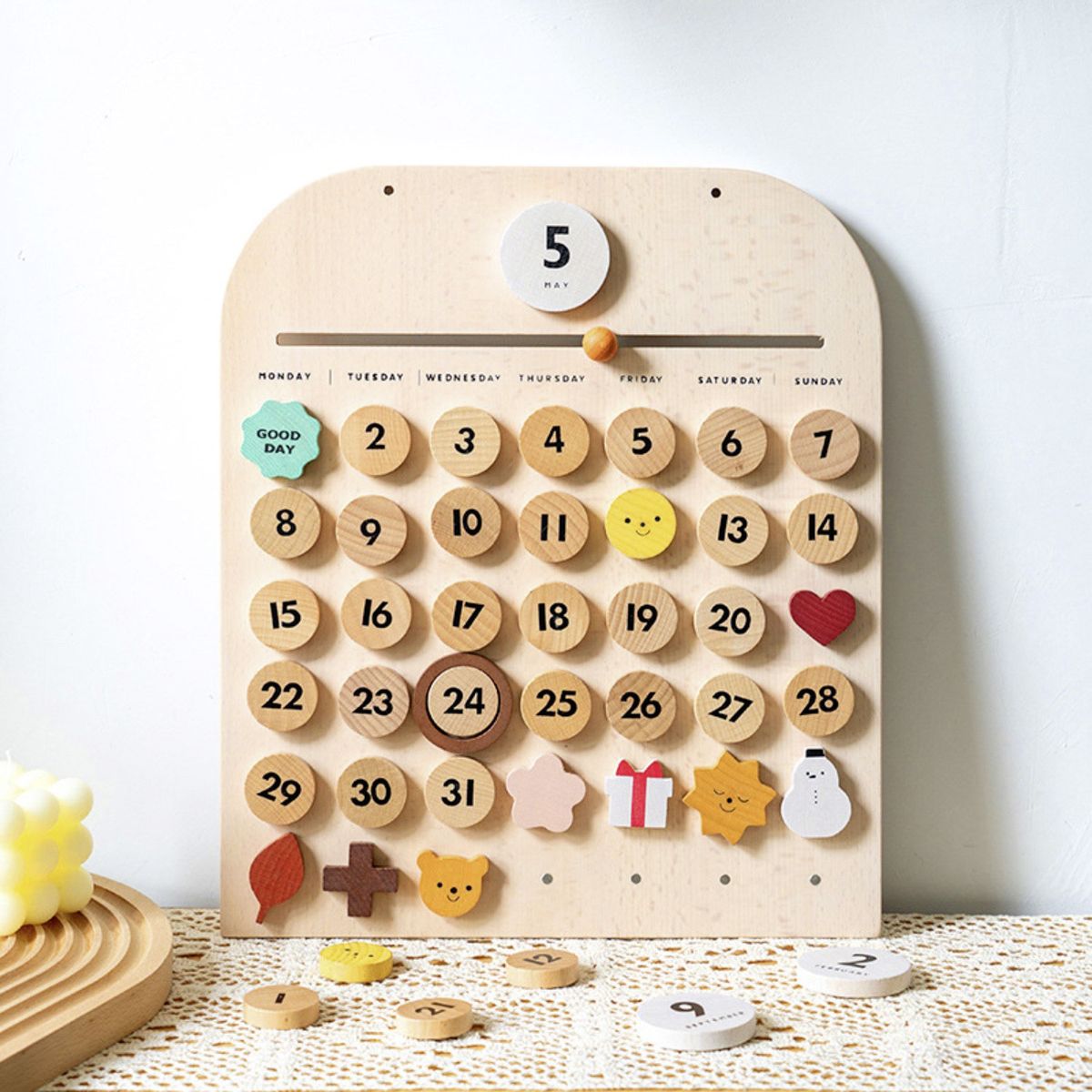 KIDSCOOL - Didactico Calendario Madera Montessori Kidscool