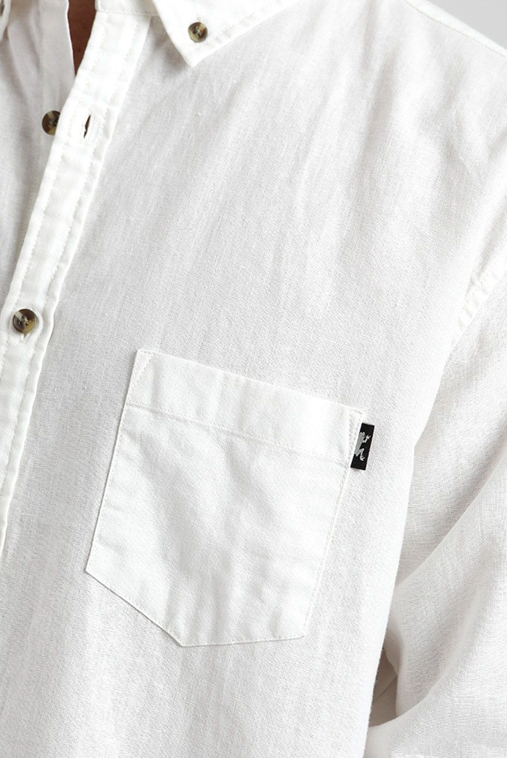 FROENS - Camisa Manga Larga Lino Hombre Froens