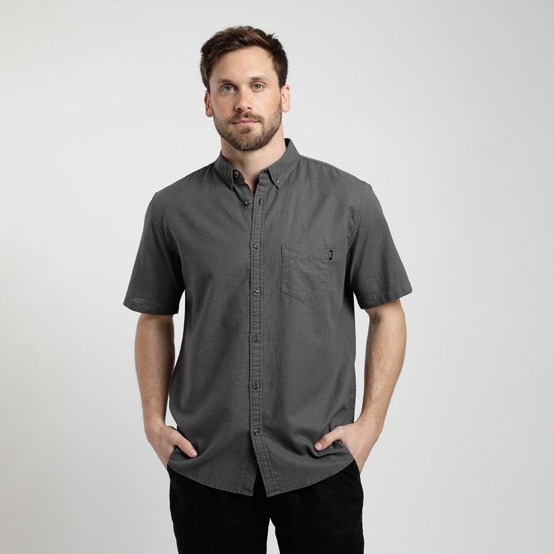 FROENS - Camisa Manga Corta Lino Hombre Froens
