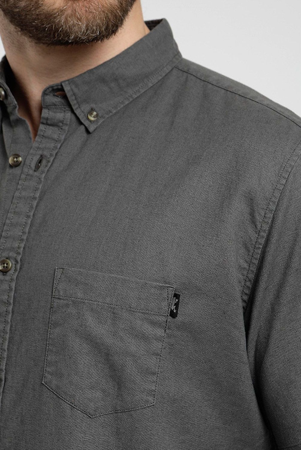 FROENS - Camisa Manga Corta Lino Hombre Froens