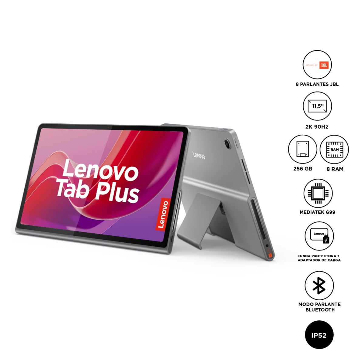 LENOVO - Tablet Lenovo Tab Plus 8GB-256GB Octa JBL Hi-Fi Speakers 11.5" 90Hz (Wi-Fi) + Sleeve