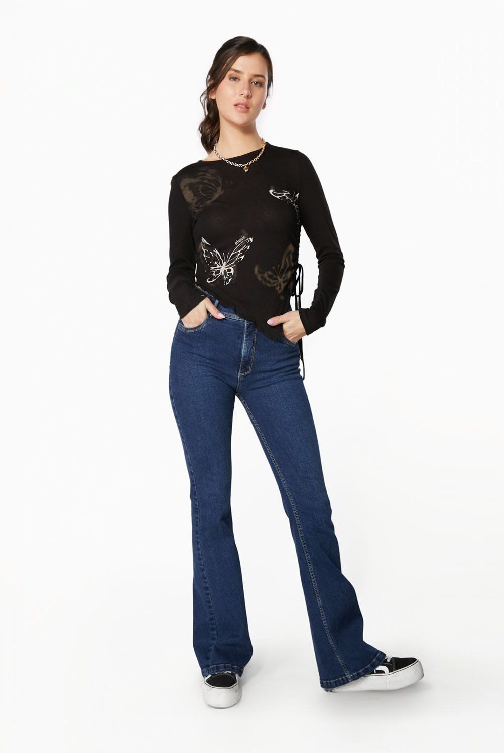 EFESIS - Jeans Flare Tiro Alto Mujer Efesis