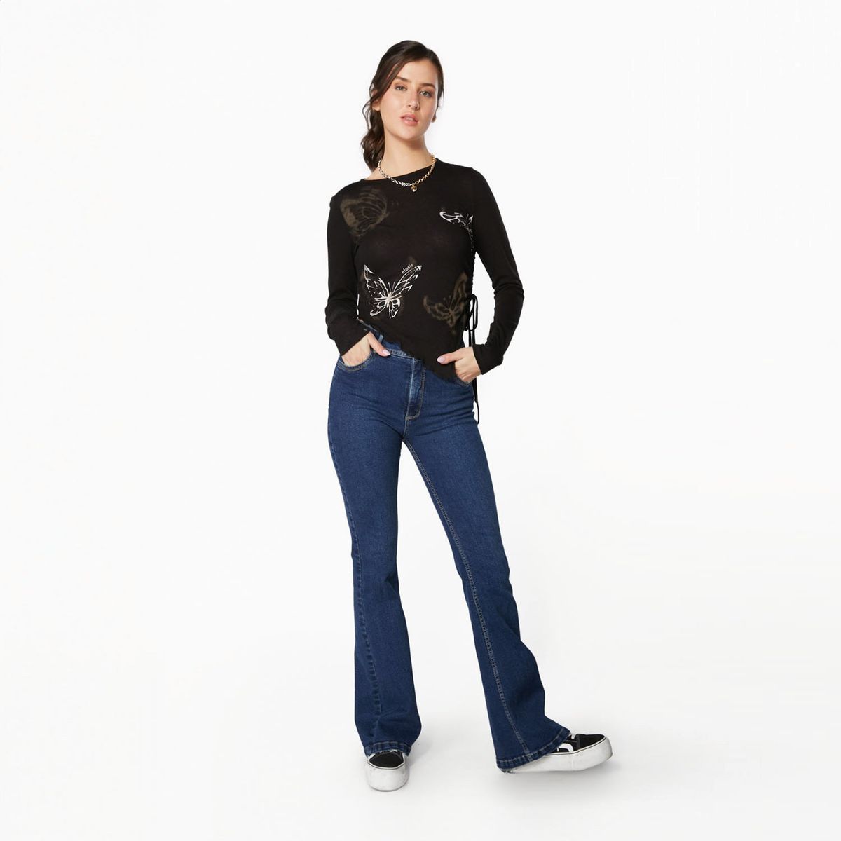 EFESIS - Jeans Flare Tiro Alto Mujer Efesis