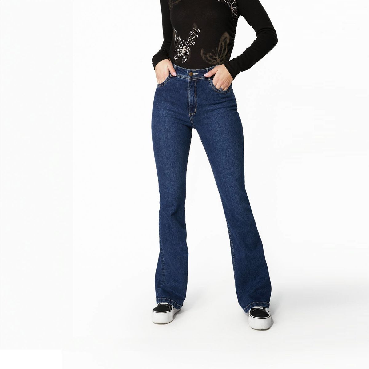 EFESIS - Jeans Flare Tiro Alto Mujer Efesis