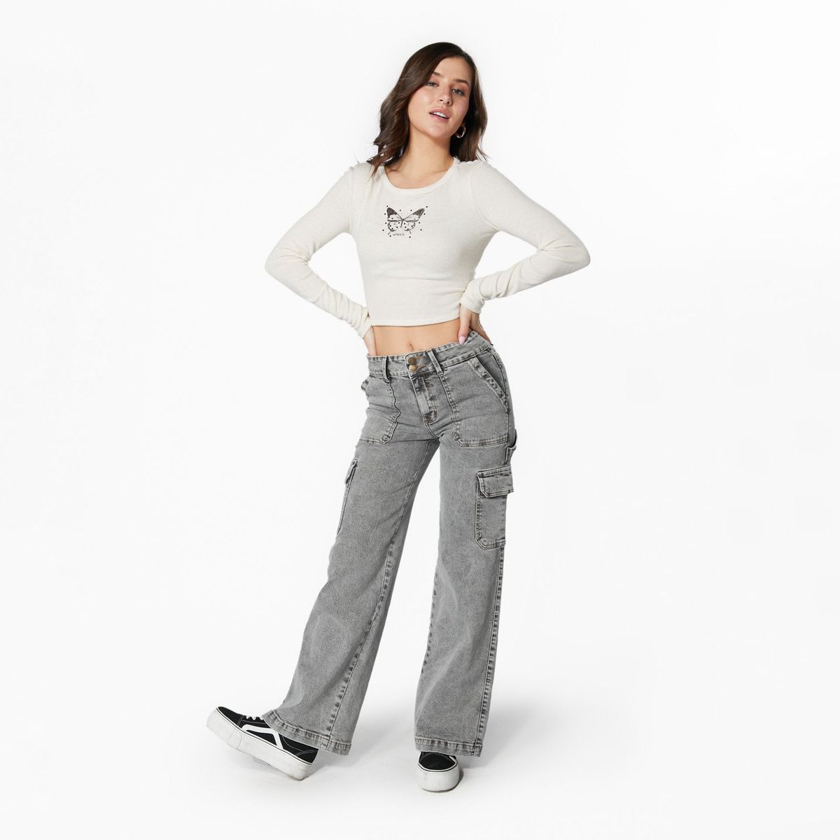 EFESIS - Jeans Palazzo Tiro Alto Mujer Efesis