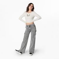 Jeans Palazzo Tiro Alto Mujer