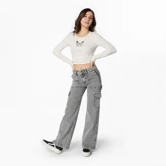 EFESIS - Jeans Palazzo Tiro Alto Mujer