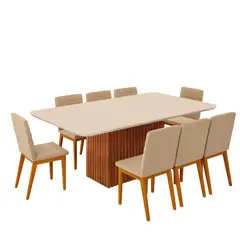DI PORETTI - Juego De Comedor Canes 8 Sillas