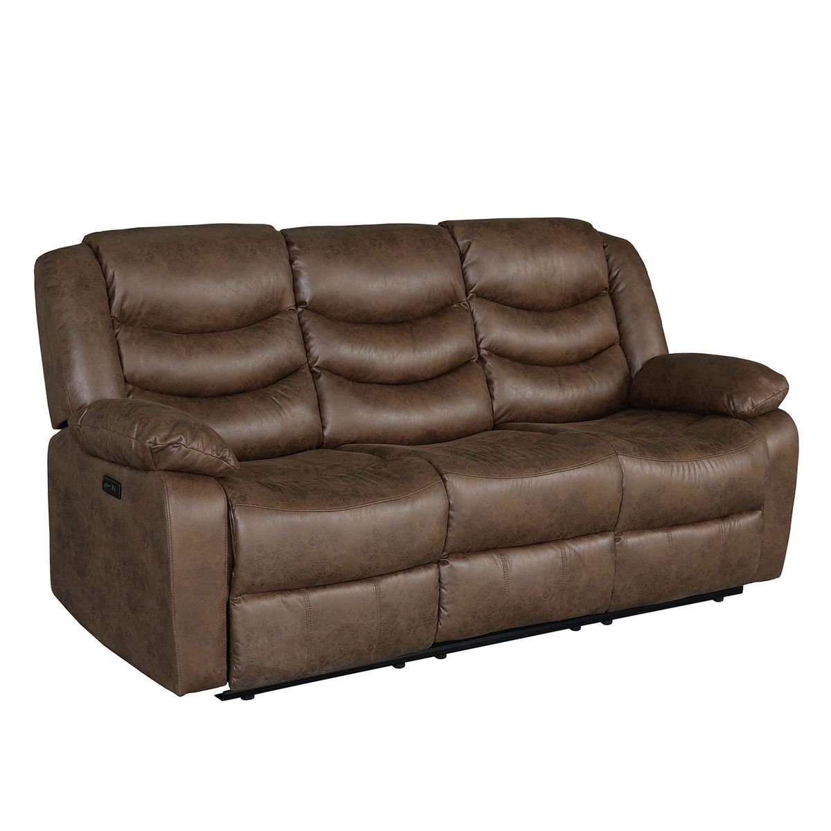 CIC - Sofá Reclinable 3 Cuerpos Café Claro Domingo Cic