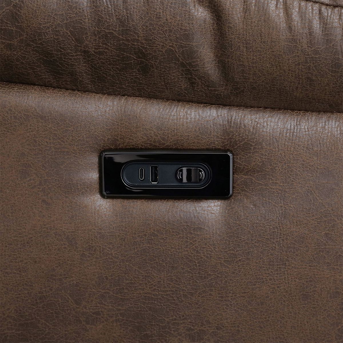 CIC - Sofá Reclinable 3 Cuerpos Café Claro Domingo Cic