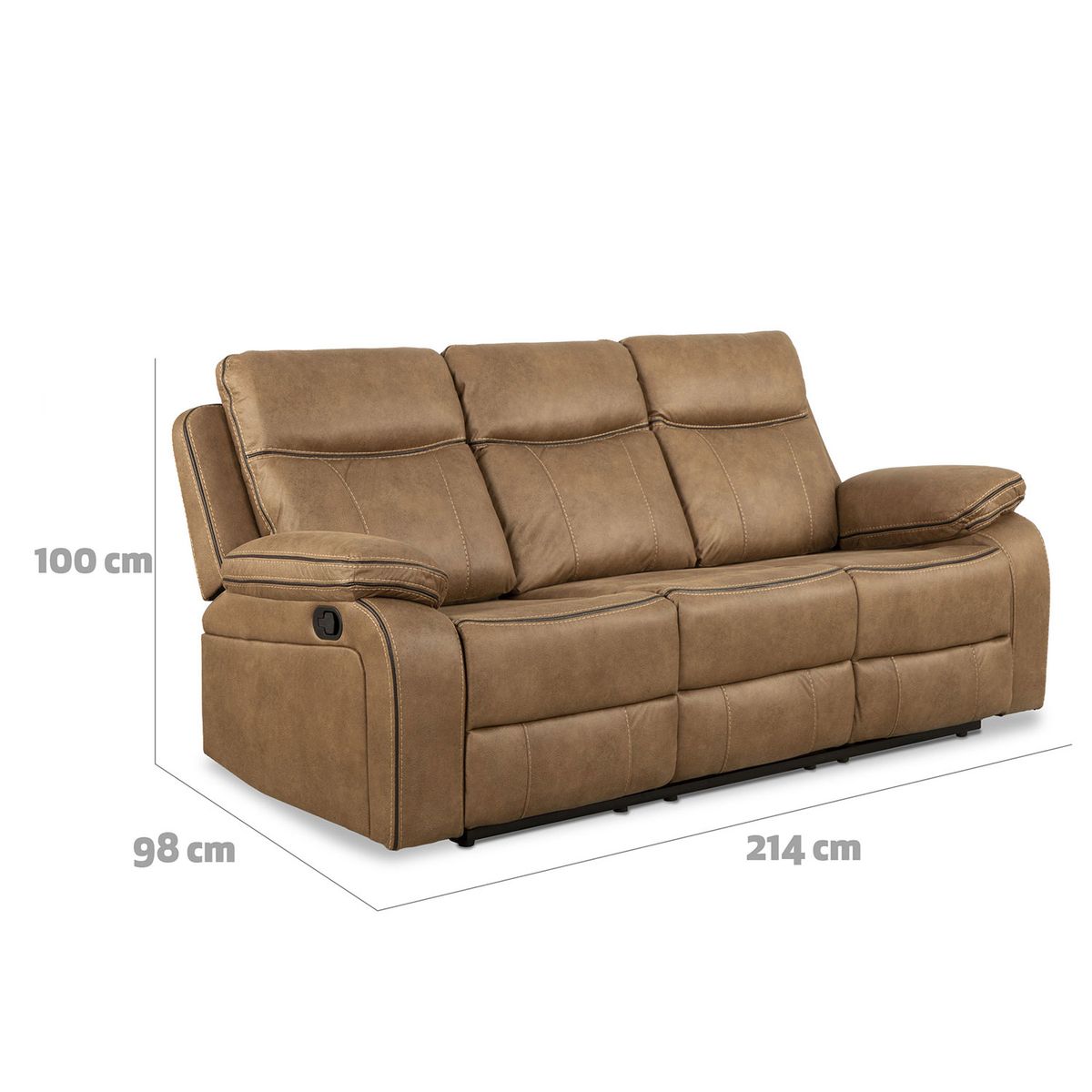CIC - Sofá Reclinable 3 Cuerpos Sevilla Cic