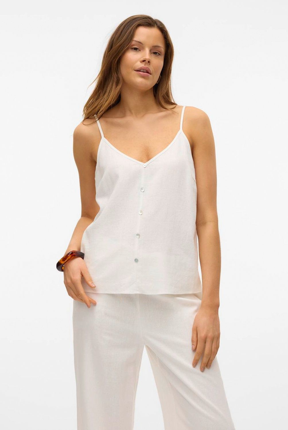 VERO MODA - Blusa Lino Mujer Vero Moda