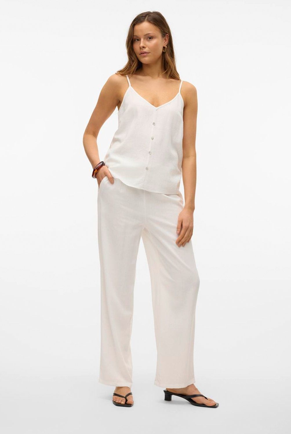 VERO MODA - Blusa Lino Mujer Vero Moda