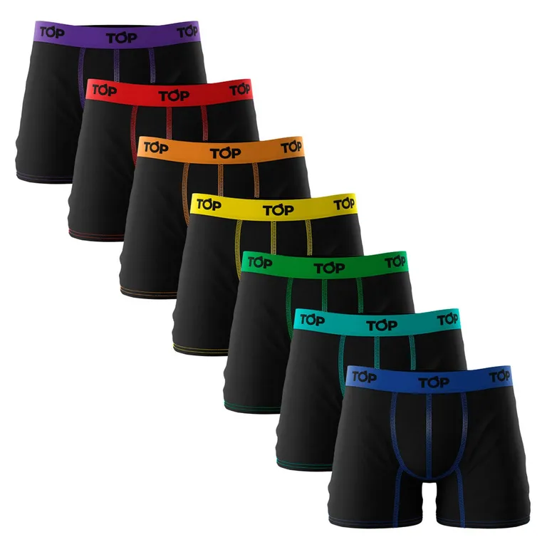 Pack De 7 Boxers Medios Algodón Hombre