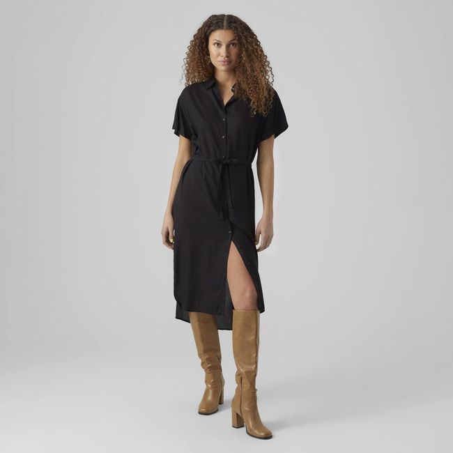 VERO MODA - Vestido Midi Camisero Mujer Vero Moda
