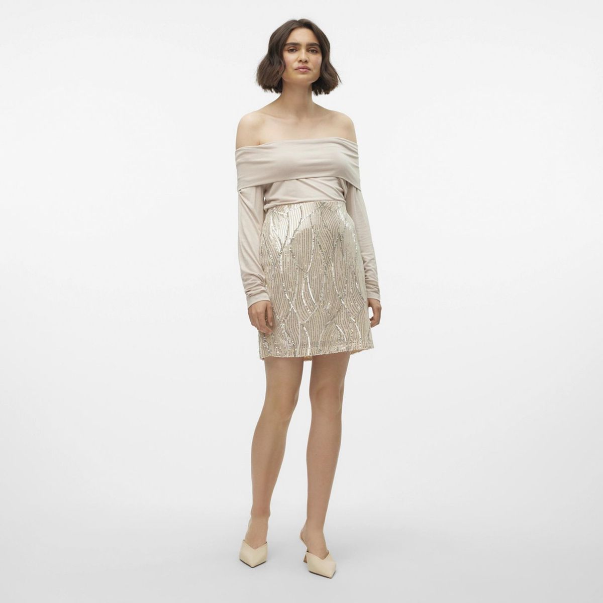 VERO MODA - Falda Brillos Mujer Vero Moda