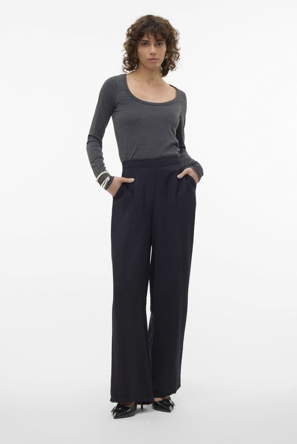 VERO MODA - Pantalón Sastrero Tiro Alto Mujer Vero Moda