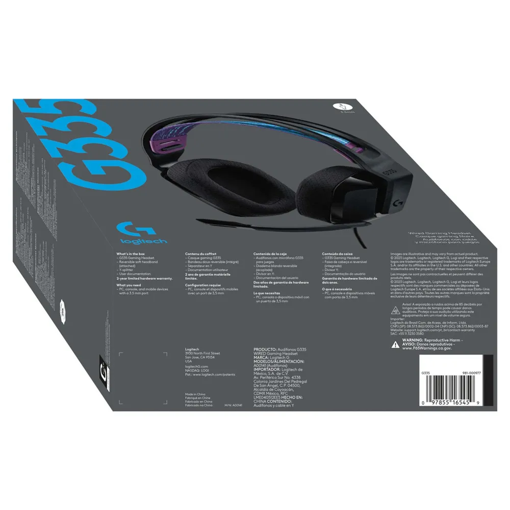 Logitech G335 Negro, foto 4