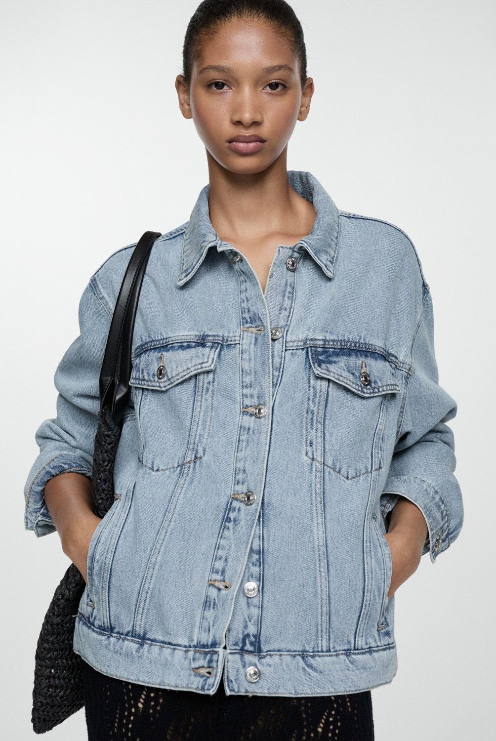 MANGO - Chaqueta Vaquera Oversize Mujer Mango