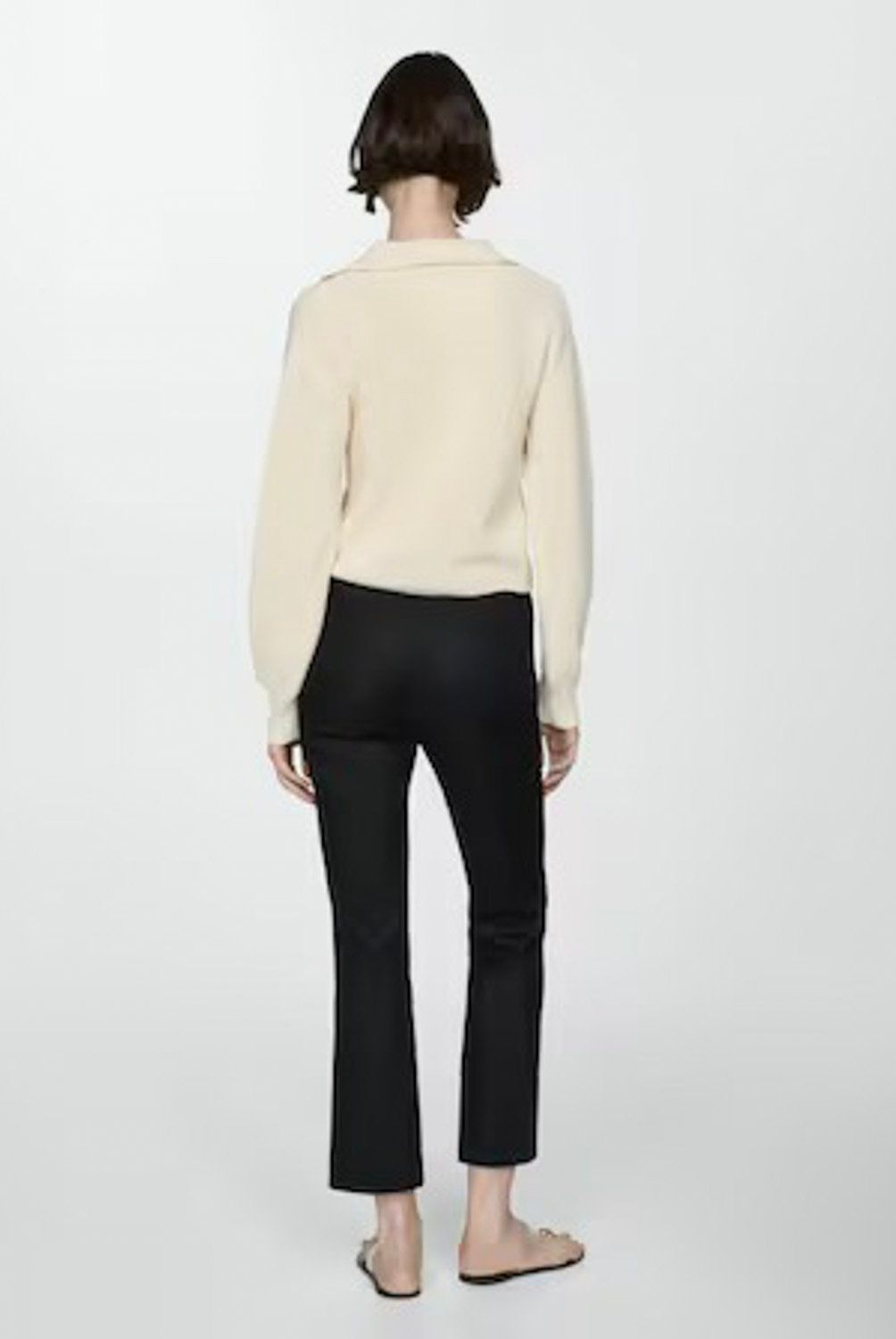 MANGO - Pantalón Flare Lino Mujer Mango