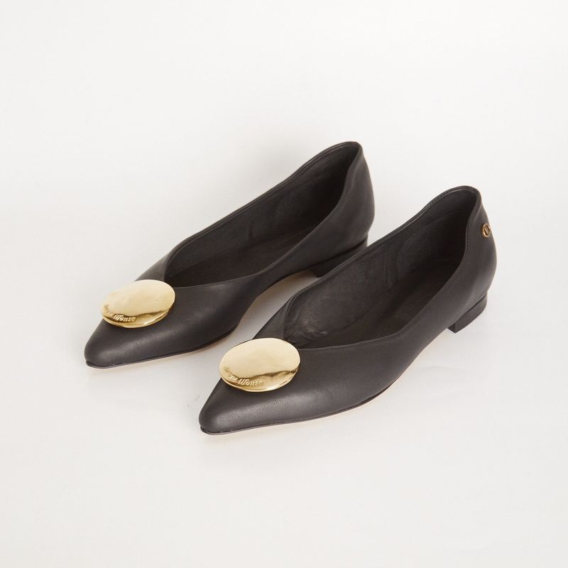 AURORA ALFONSO - Zapato Casual Mujer Cuero Negro Aurora Alfonso