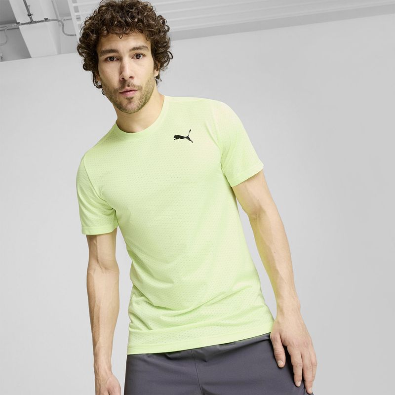 PUMA - Polera Manga Corta Deportiva Train Blaster Hombre Puma