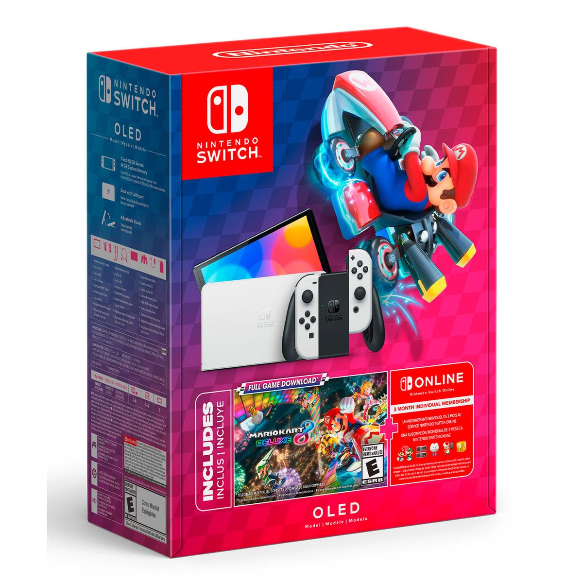 NINTENDO - Consola Nintendo Switch OLED + Juego Mario Kart 8 Deluxe Bundle