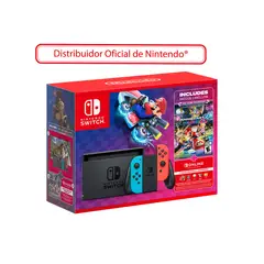 NINTENDO - Consola Switch Neón + Juego Mario Kart 8