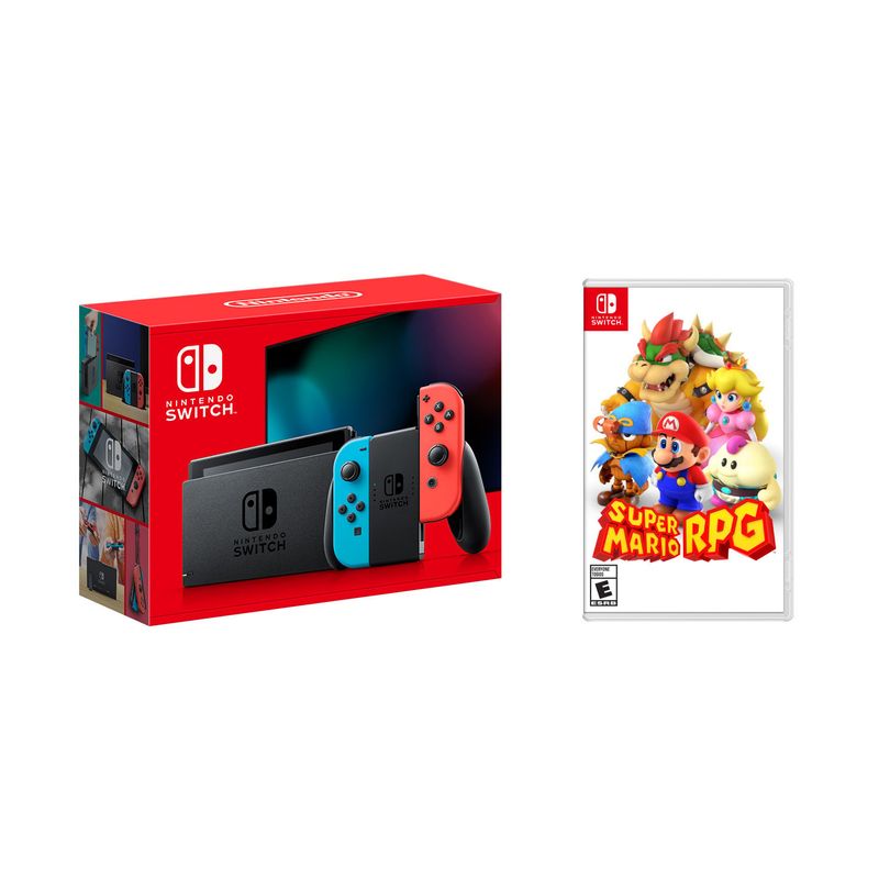 NINTENDO - Consola Nintendo Switch Neón + Juego Super Mario RPG