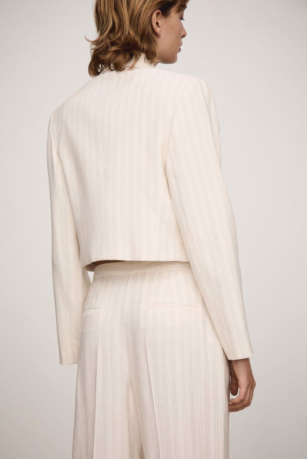 MANGO - Chaqueta Bolsillos Rayas Mujer Mango
