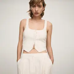 MANGO - Chaqueta Traje Rayas Mujer
