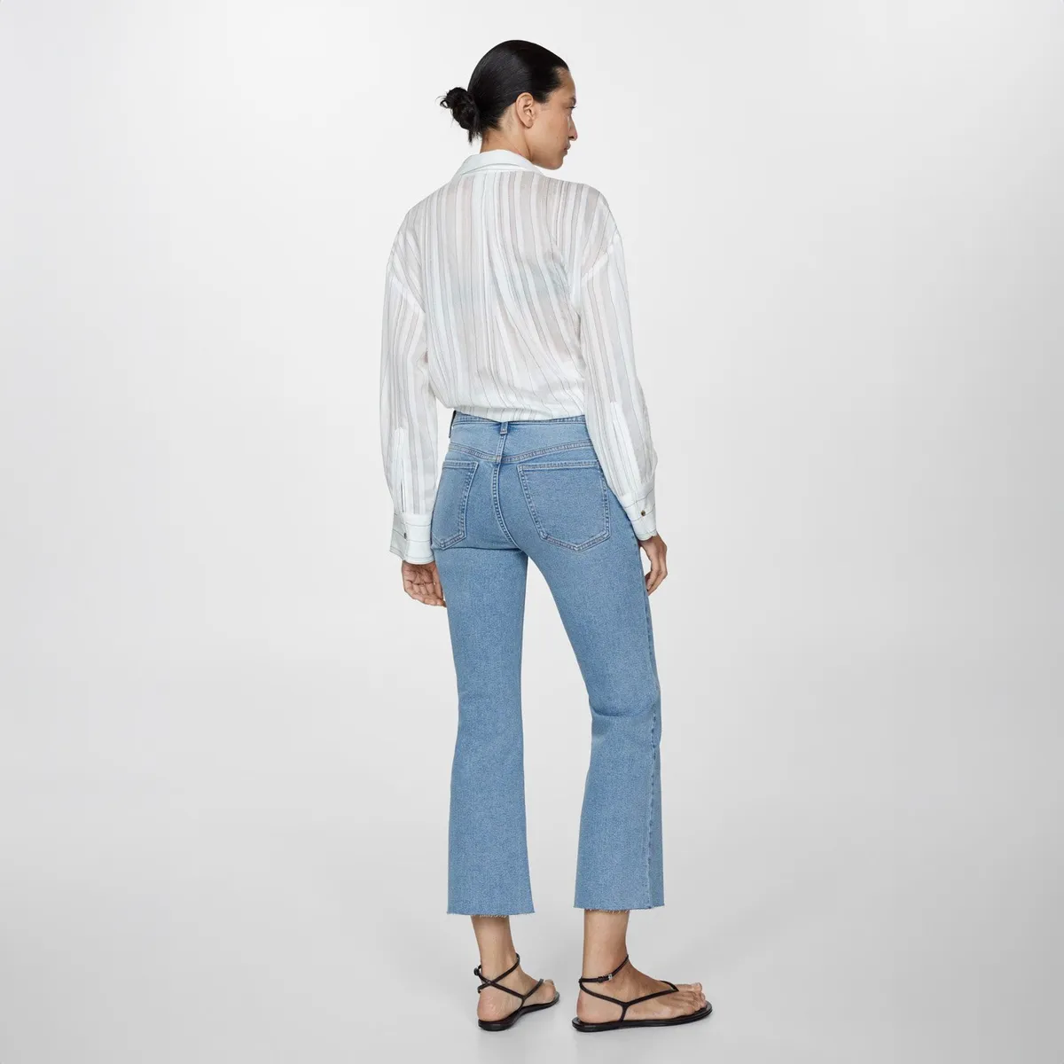 MANGO - Jeans Flare Tiro Alto Mujer Mango
