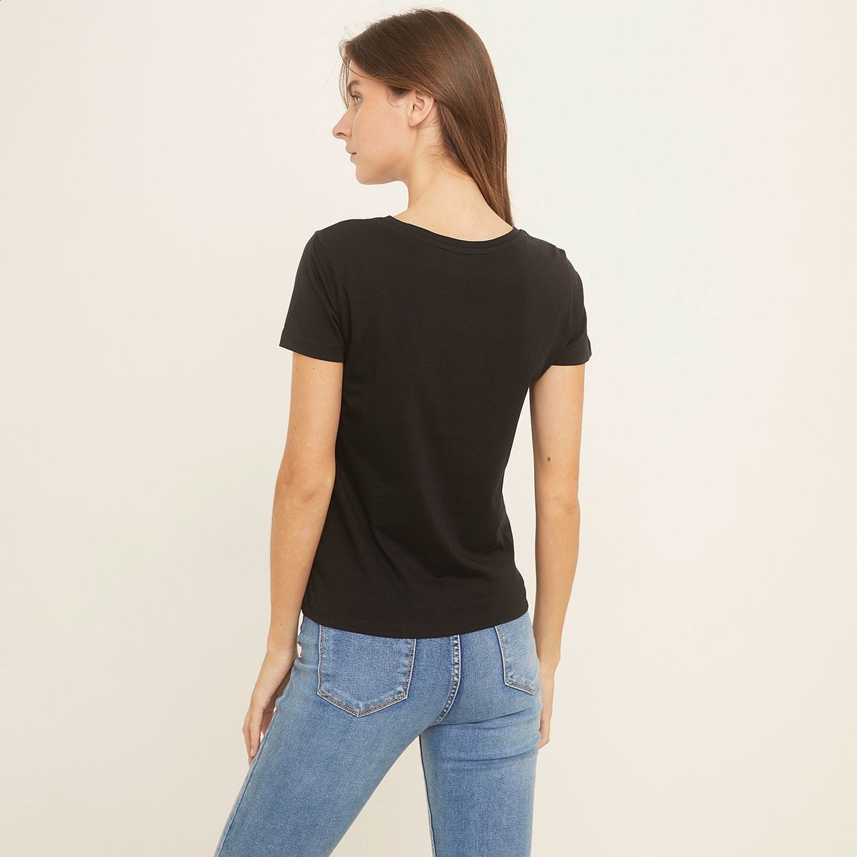 MANGO - Polera Algodón Logo Mujer Mango