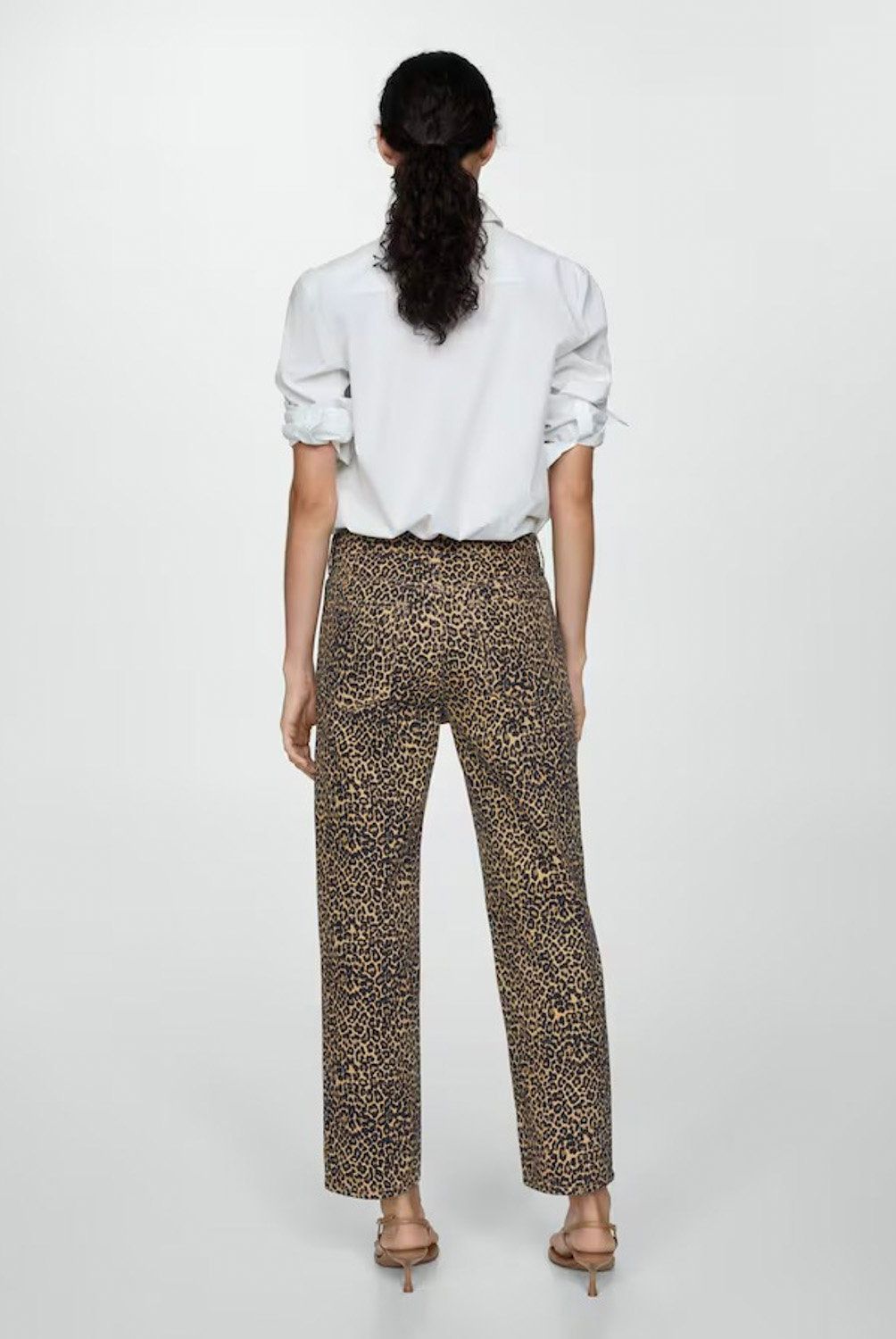 MANGO - Jeans Recto Leopard Mujer Mango