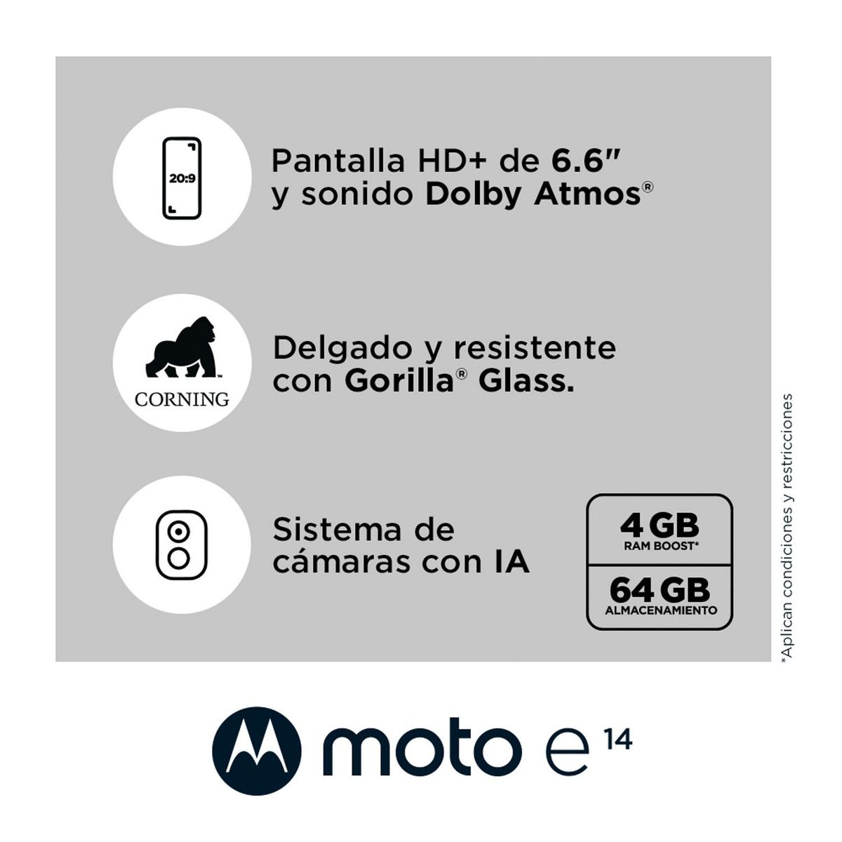 MOTOROLA - Smartphone Celular MOTO E14 2+64GB
