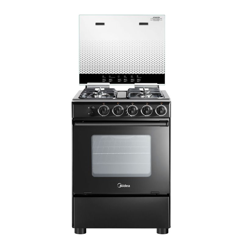 MIDEA - Cocina 4 Quemadores Horno De 68 Lt Gas Licuado Mcg-4Qsg24Nsbk Midea
