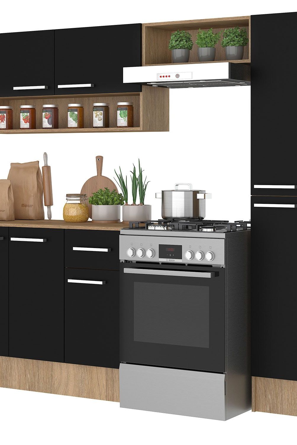 VEKKAHOME - Kit Cocina Madri Simple Grey Vekkahome